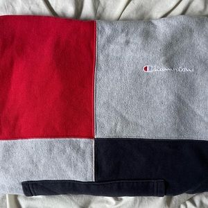 Colour block reverse weave champion sweater